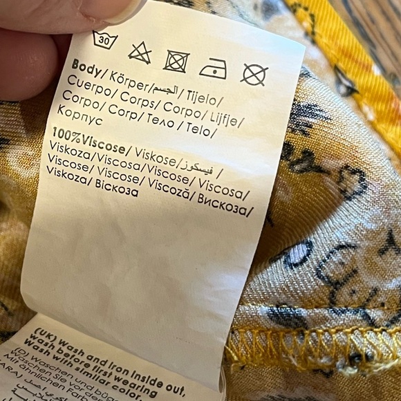 PIMKIE – Yellow paisley short-sleeve blouse – Size XS (EU 34 / FR 34) - Picture 5 of 11